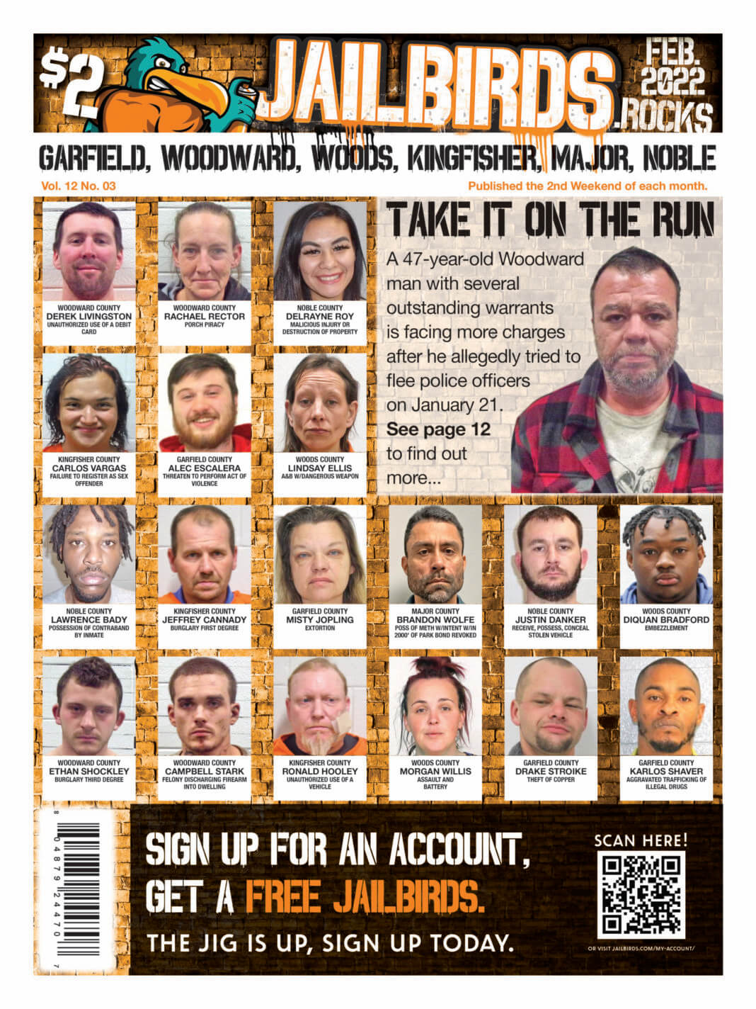 GARFIELD, WOODWARD, WOODS, KINGFISHER, MAJOR, NOBLE February 2022